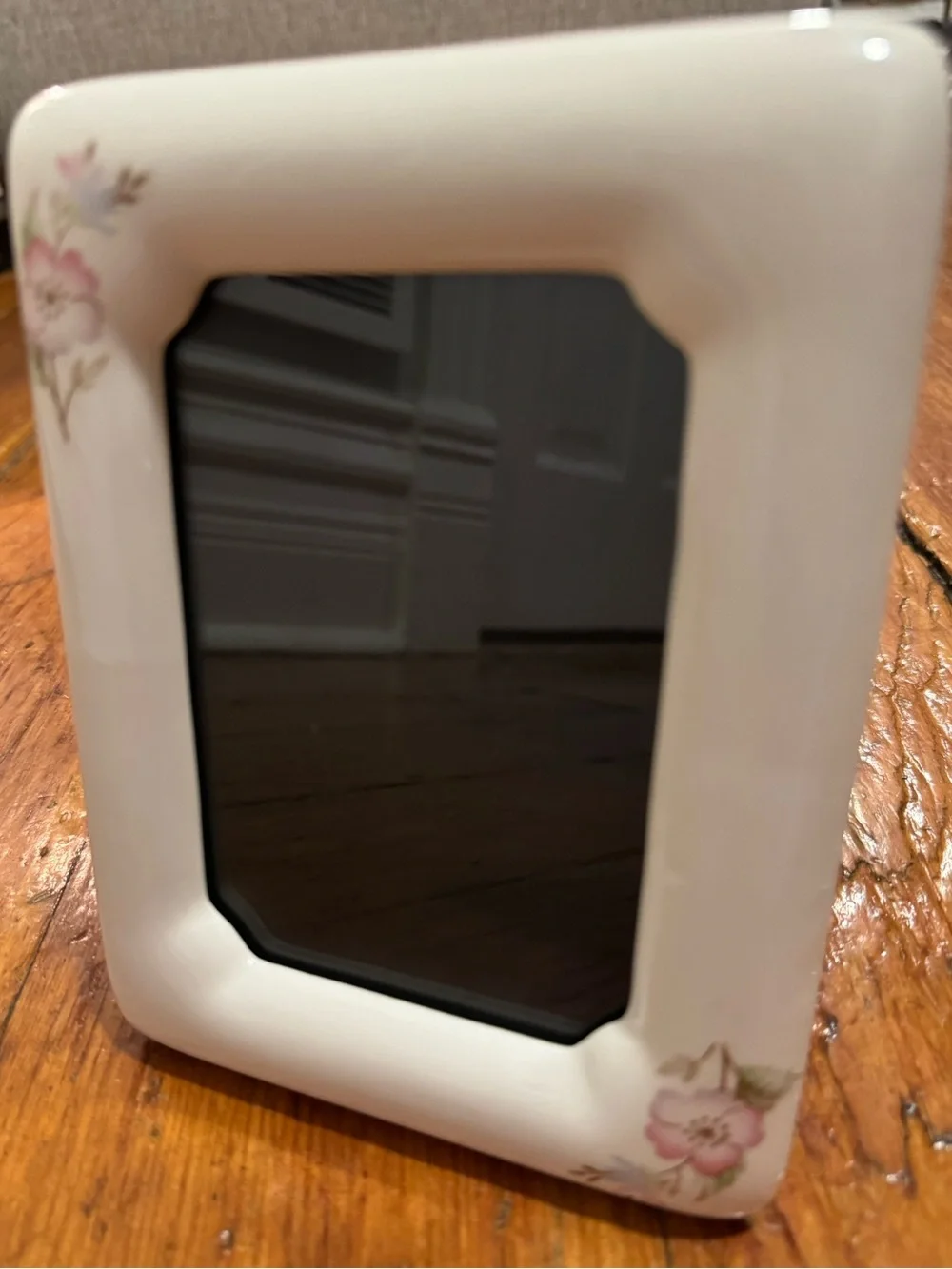 Vintage Ceramic Floral Picture Frame Cottagecore